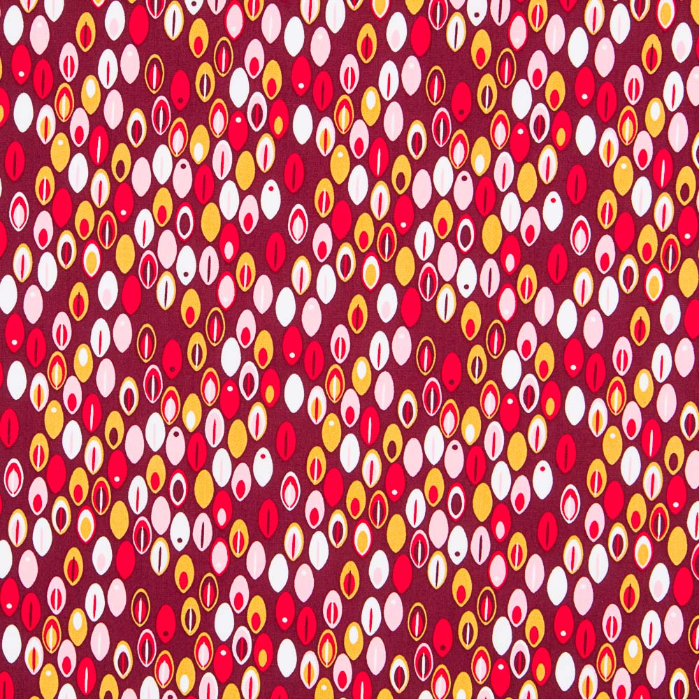 Popelín Círculos Rojo - Ribes y Casals