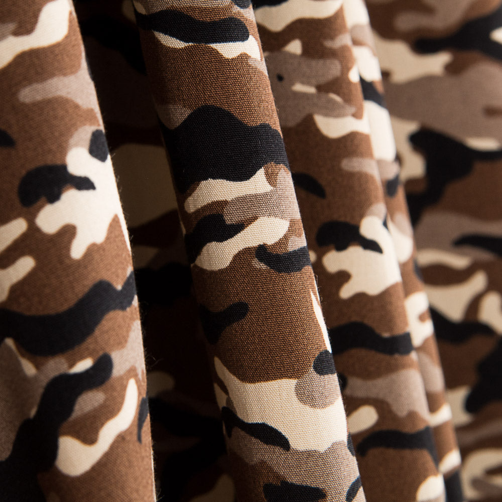 Popeline Camuflagem Castanho - Ribes y Casals