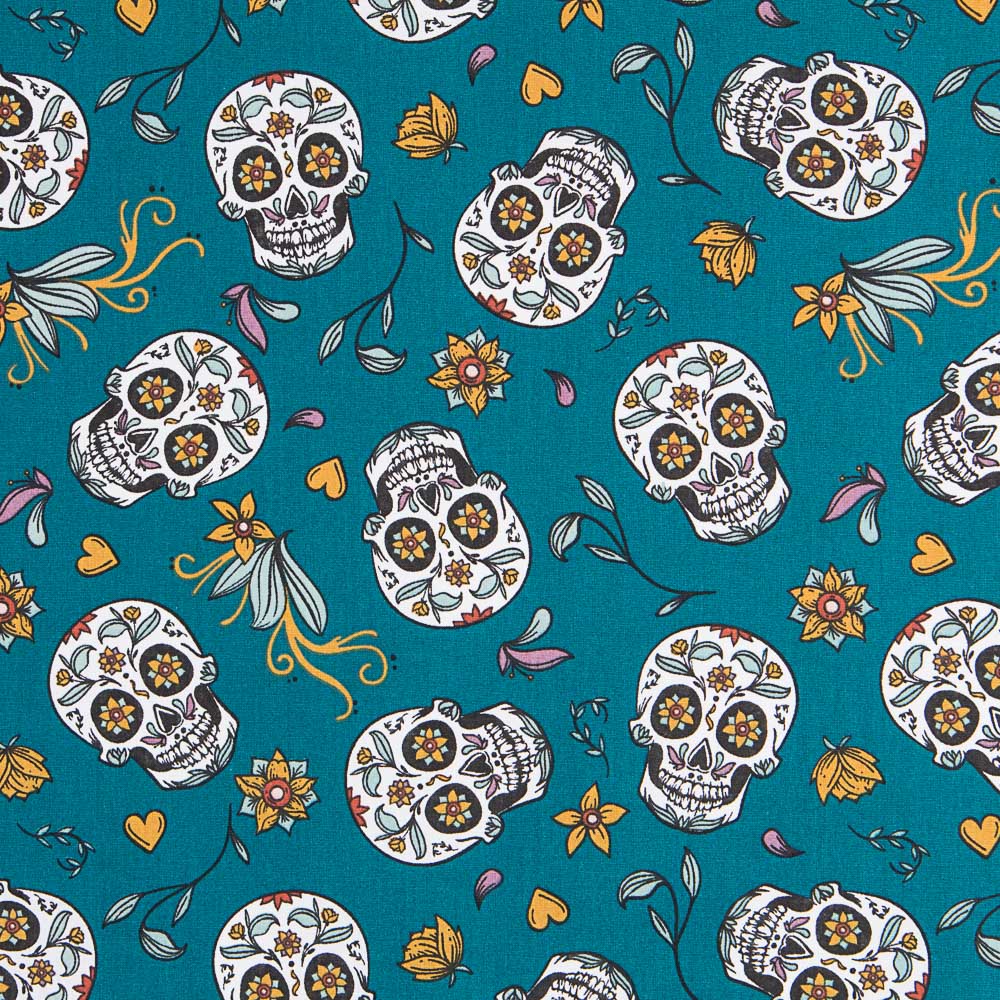 Popelina Catrina Deco Água-marina - Ribes y Casals