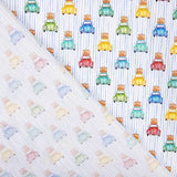 Retal Popelín Camisero Coches Listado 40x140 cm - Ribes y Casals