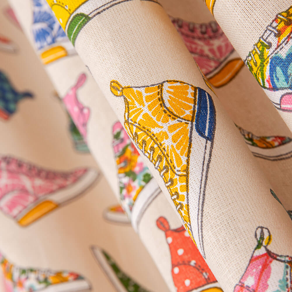 Algodão Estampado Baskets  Cru - Ribes y Casals