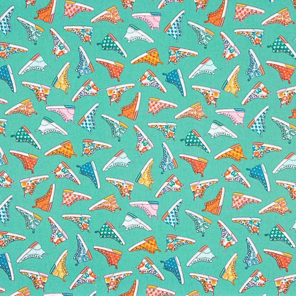 Algodão Estampados Baskets  Verde - Ribes y Casals