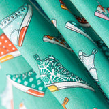 Algodão Estampados Baskets  Verde - Ribes y Casals