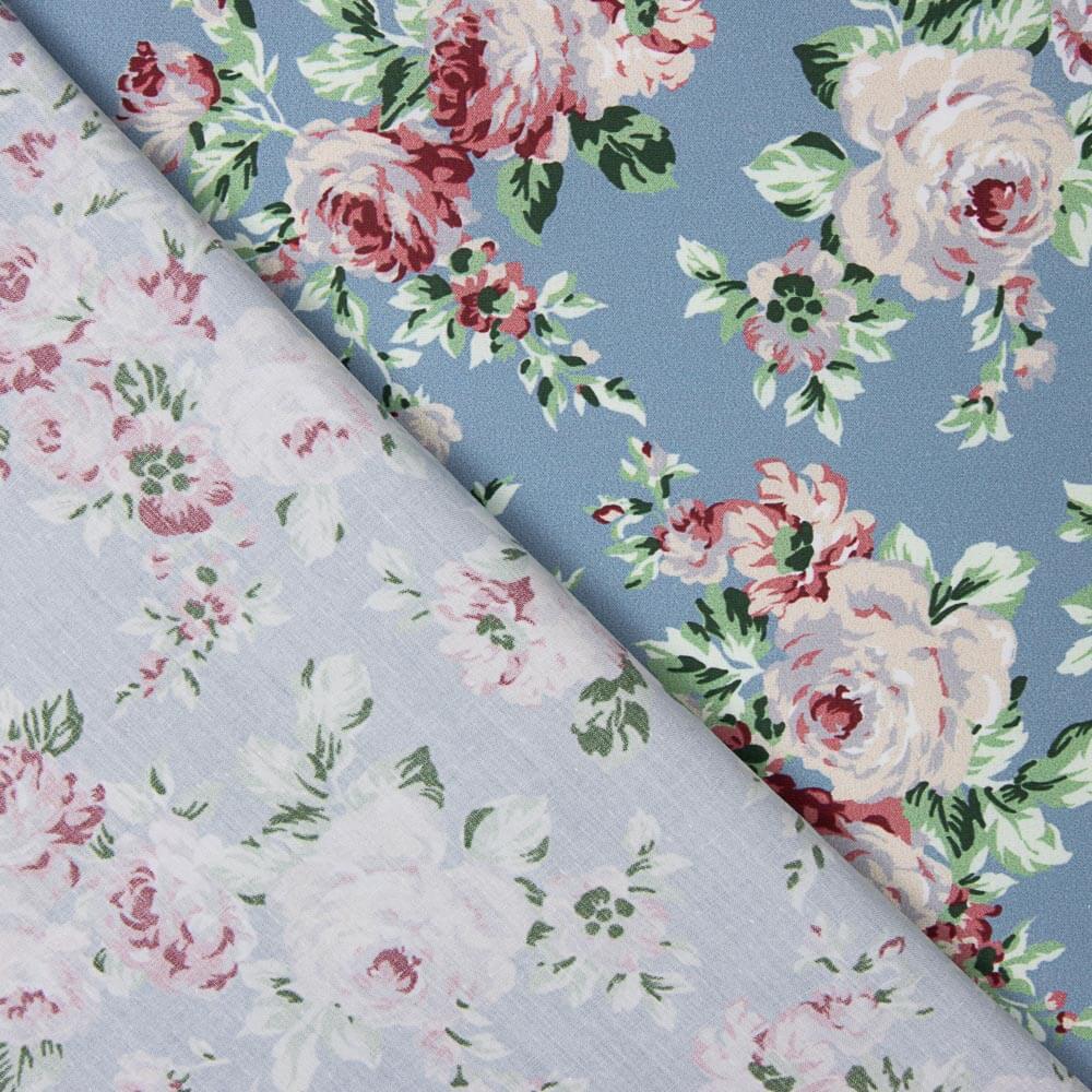 Popeline Estampado Flamenco Cretone Azul Claro - Ribes y Casals