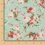 Popeline Estampado Flamenco Cretone Verde Claro - Ribes y Casals