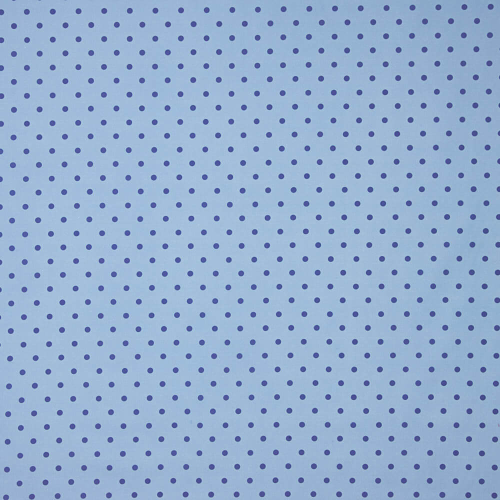 Popeline Estampado Flamenco Bolinhas 10mm  Azul Báltico - Ribes y Casals