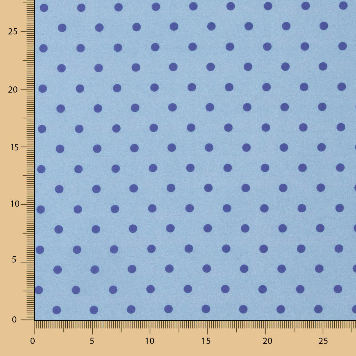 Popeline Estampado Flamenco Bolinhas 10mm  Azul Báltico - Ribes y Casals