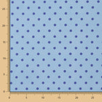 Popeline Estampado Flamenco Bolinhas 10mm  Azul Báltico - Ribes y Casals