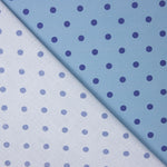 Popeline Estampado Flamenco Bolinhas 10mm  Azul Báltico - Ribes y Casals