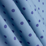 Popeline Estampado Flamenco Bolinhas 10mm  Azul Báltico - Ribes y Casals