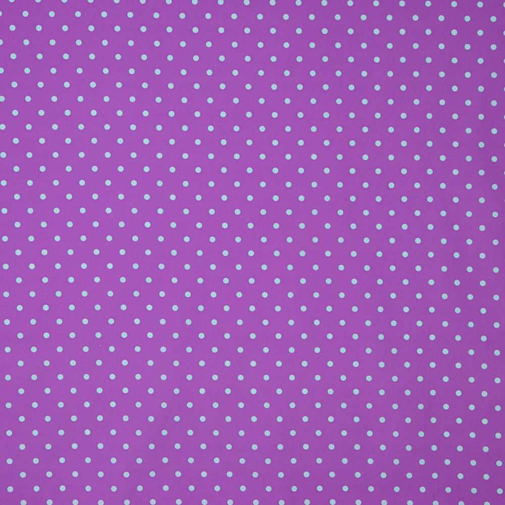 Popeline Estampado Flamenco Bolinhas 10mm Roxo - Ribes y Casals