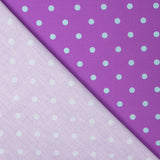 Popeline Estampado Flamenco Bolinhas 10mm Roxo - Ribes y Casals