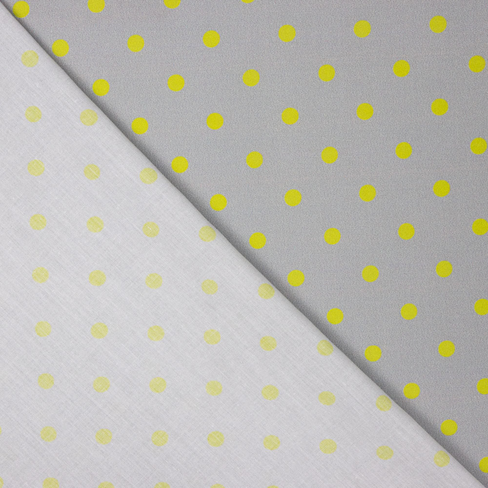 Popeline Estampado Flamenco Bolinhas 10mm Taupe - Ribes y Casals