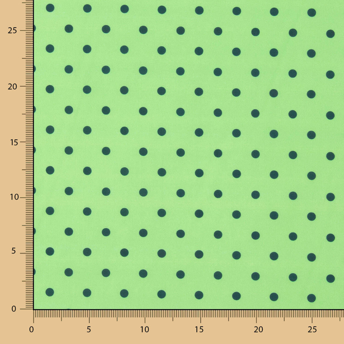 Popeline Estampado Flamenco Bolinhas 10mm Verde Maçã - Ribes y Casals