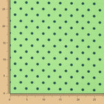 Popeline Estampado Flamenco Bolinhas 10mm Verde Maçã - Ribes y Casals