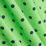 Popeline Estampado Flamenco Bolinhas 10mm Verde Maçã - Ribes y Casals
