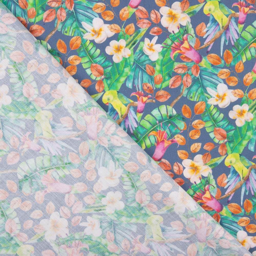 Popeline Estampado Flor Kahiki - Ribes y Casals