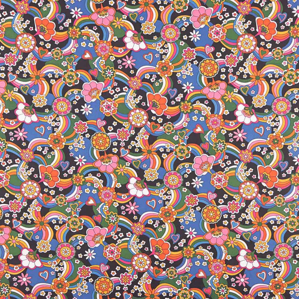 Popeline Estampada Flores Fancy - Ribes y Casals