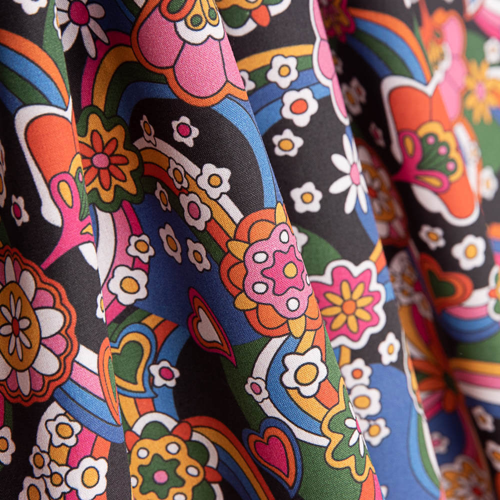 Popeline Estampada Flores Fancy - Ribes y Casals