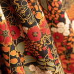 Algodão Estampado Flores Flores Lily Preto - Ribes y Casals