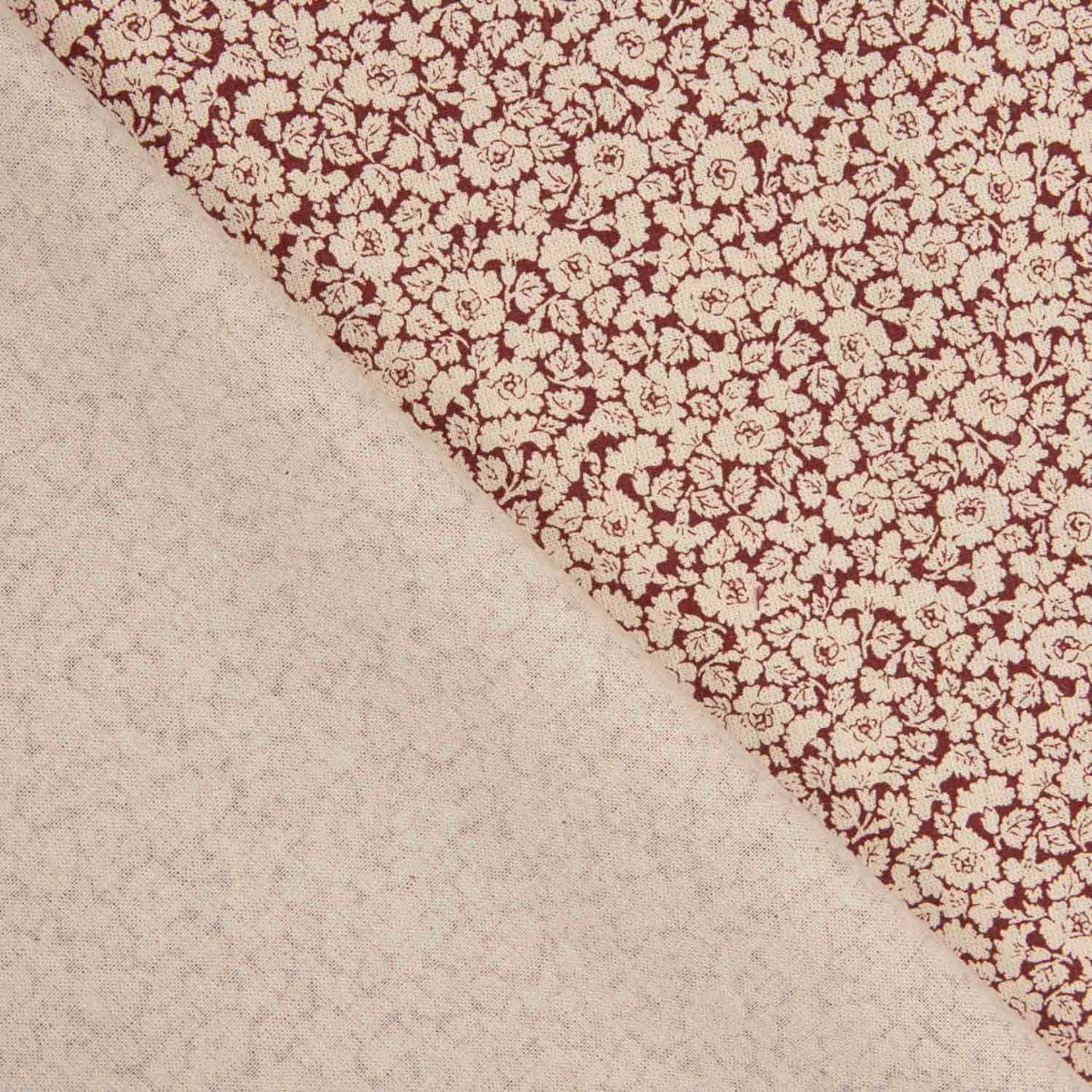 Popeline Estampado Florette Grana - Ribes y Casals