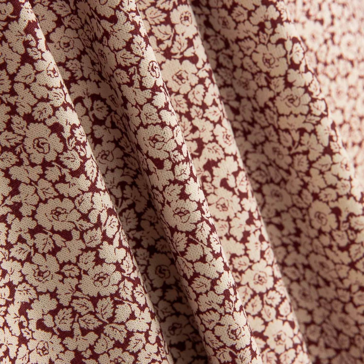 Popeline Estampado Florette Grana - Ribes y Casals