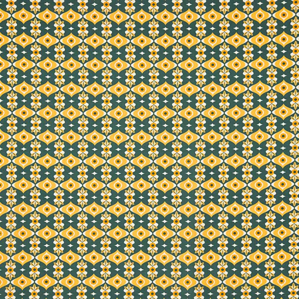 Popeline Estampado Geo Ocre - Ribes y Casals