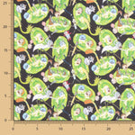 Popeline com Licença Rick e Morty Verde - Ribes y Casals