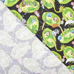 Popeline com Licença Rick e Morty Verde - Ribes y Casals