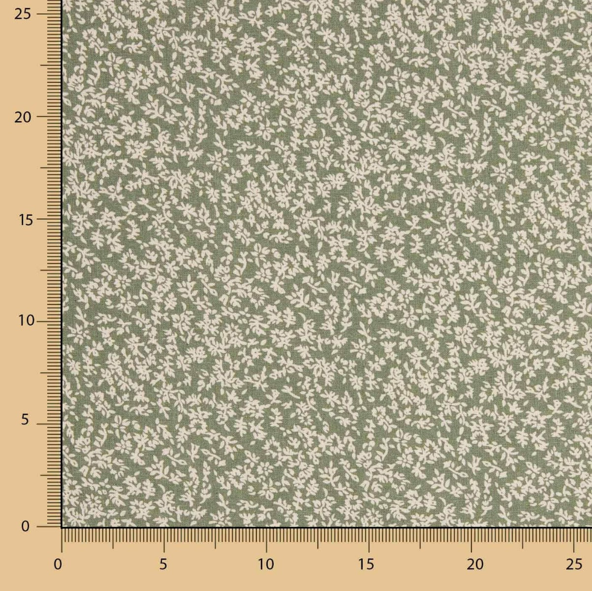 Popeline Estampado Rouse Verde - Ribes y Casals