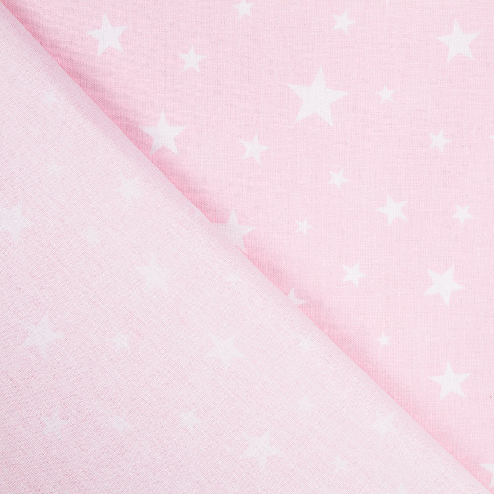 Popelina Estrelas Fundo Rosa - Ribes y Casals