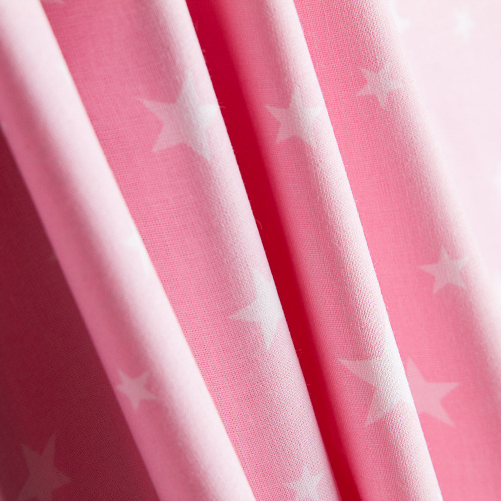 Popelina Estrelas Fundo Rosa - Ribes y Casals