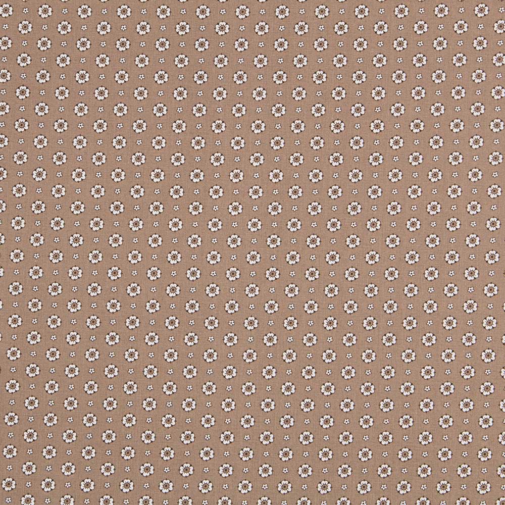 Retal Popelín Flor Retro Beige 65x140 cm - Ribes y Casals