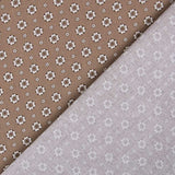 Popeline Flor Retro Bege - Ribes y Casals