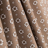 Popeline Flor Retro Bege - Ribes y Casals