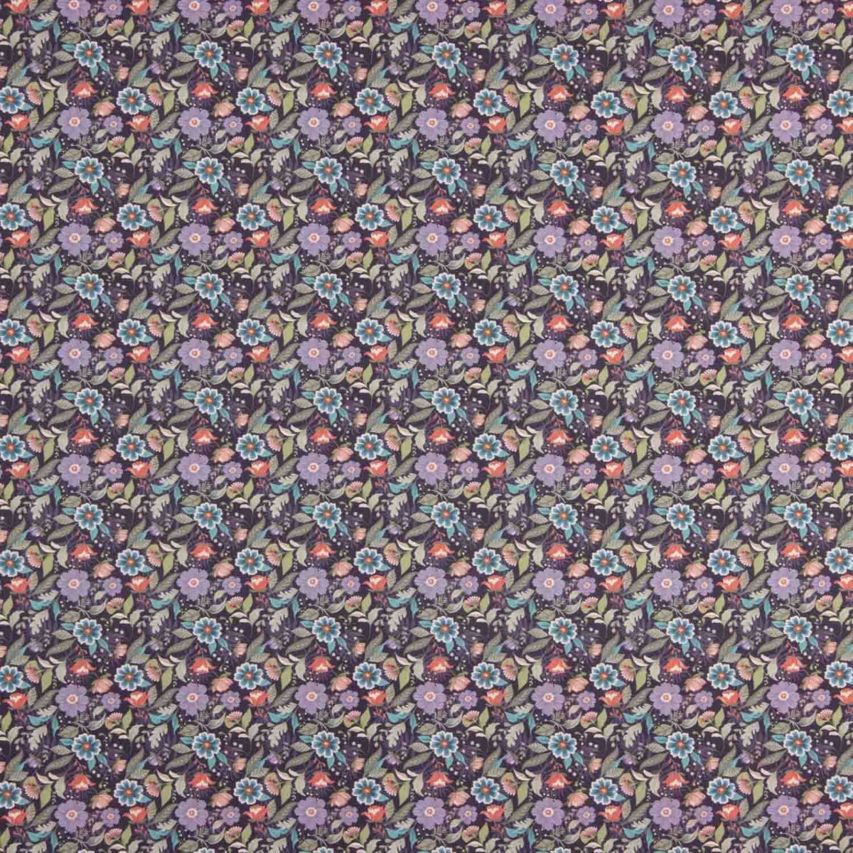 Popeline Flores Botânicas Violeta - Ribes y Casals