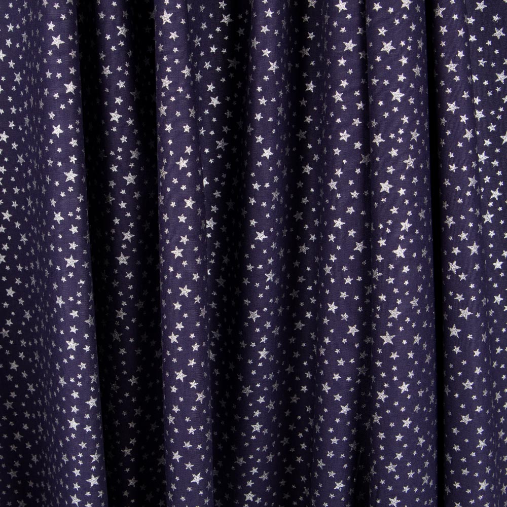 Popelín Galaxy Lurex Azul Marino - Ribes y Casals