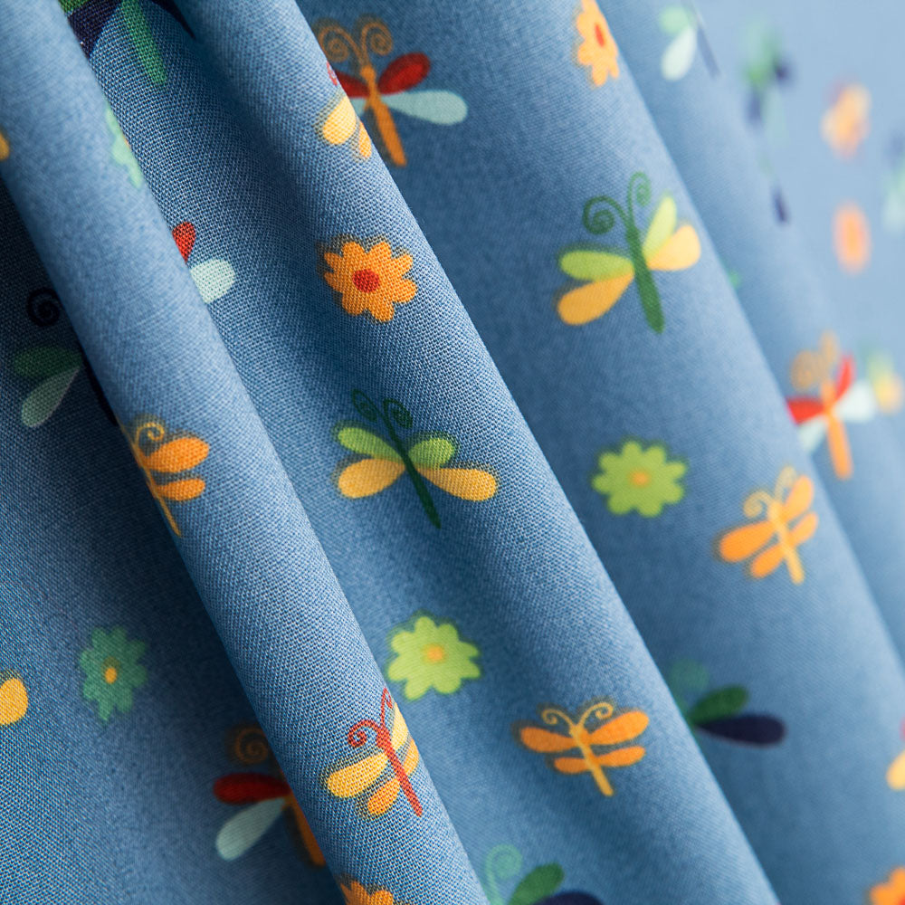 Popelín Insectos Azul - Ribes y Casals