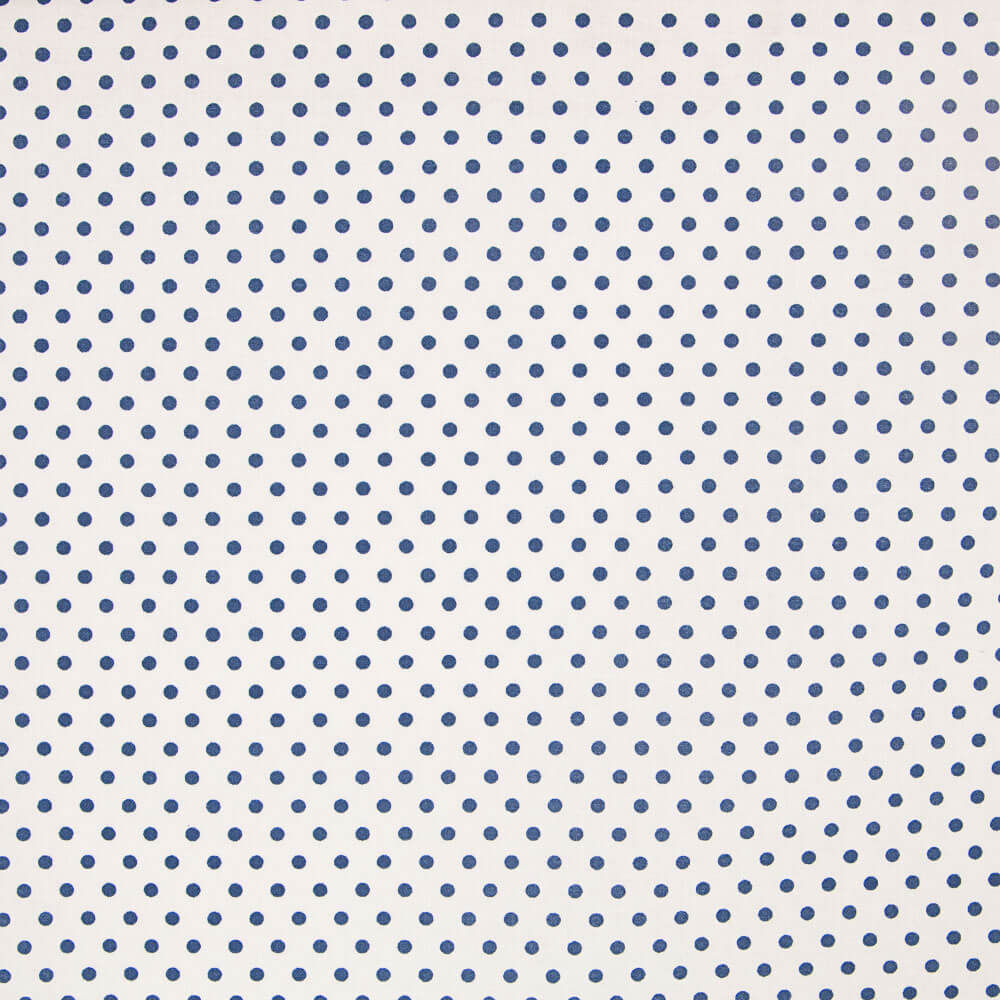 Popeline Bolinhas Azul Marinho - Ribes y Casals