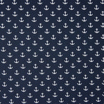 Popeline Algodão Marinho Âncoras - Ribes y Casals