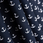 Popeline Algodão Marinho Âncoras - Ribes y Casals