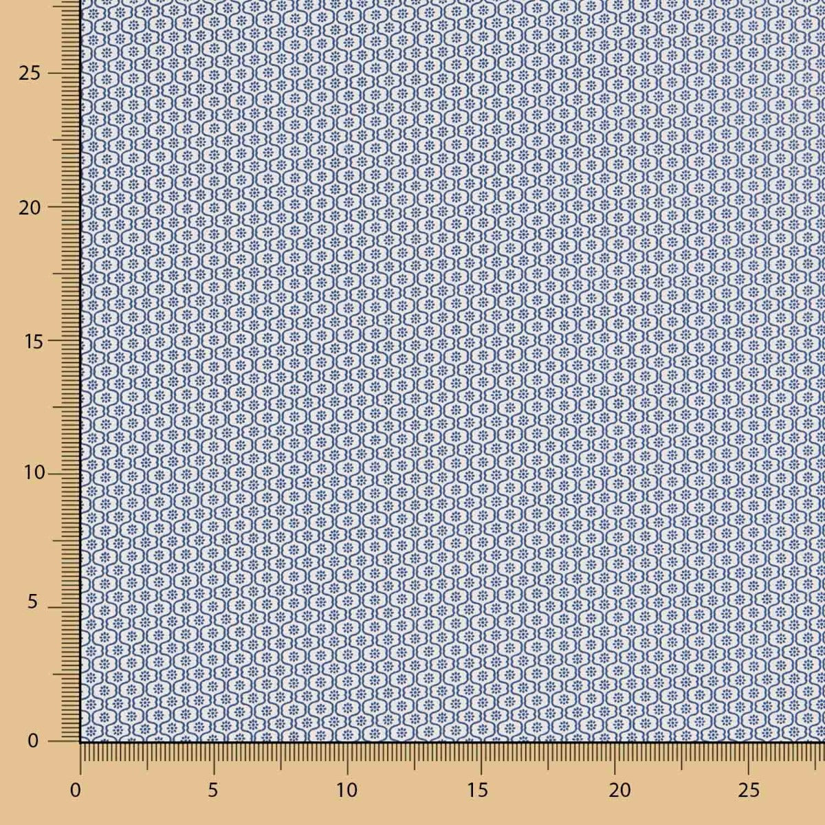 Popeline Mini Geo Azul - Ribes y Casals