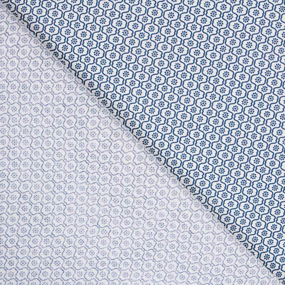 Popeline Mini Geo Azul - Ribes y Casals