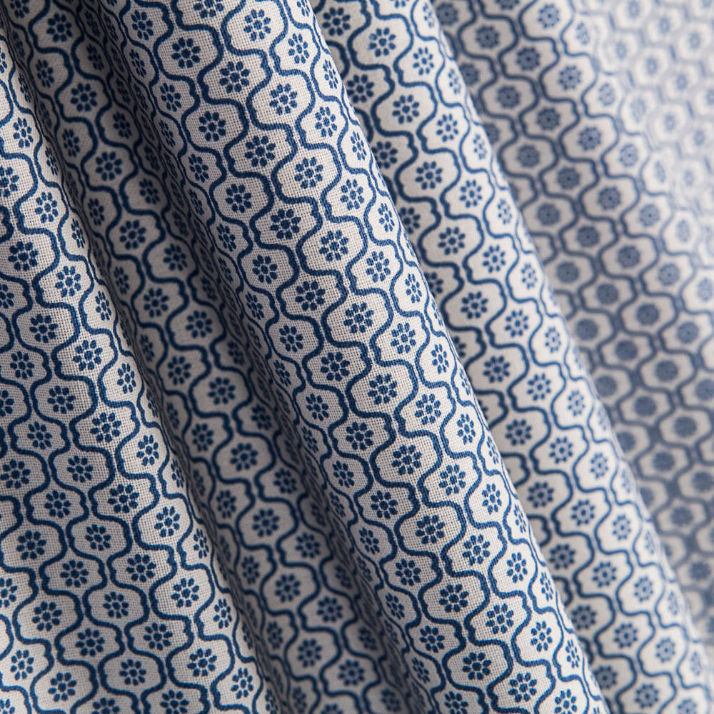 Popeline Mini Geo Azul - Ribes y Casals