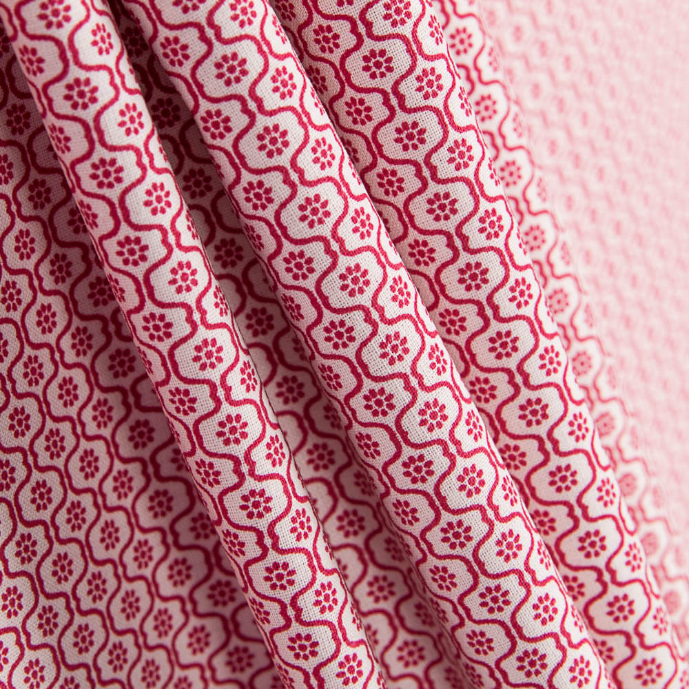 Popeline Mini Geo Vermelho - Ribes y Casals