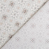 Popeline Mosaico Floral Cinzento - Ribes y Casals