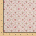 Popeline Mosaico Floral Vermelho - Ribes y Casals