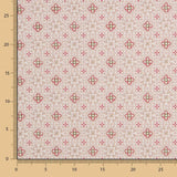 Popeline Mosaico Floral Vermelho - Ribes y Casals