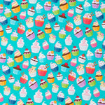 Popelina Muffins Turquesa - Ribes y Casals