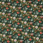 Popeline De Natal Bolas Deco Verdes - Ribes y Casals